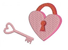 Stickdatei - Herz Schloss